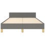 Estructura de cama con cabecero de tela gris oscuro 120x200 cm de vidaXL, Camas y somieres - Ref: Foro24-347400, Precio: 107,...