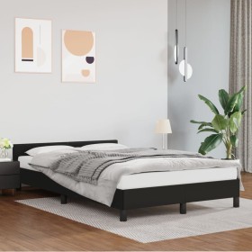 Estructura de cama con cabecero cuero sintético negro 120x200cm de vidaXL, Camas y somieres - Ref: Foro24-347489, Precio: 132...