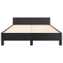 Estructura de cama con cabecero cuero sintético negro 120x200cm de vidaXL, Camas y somieres - Ref: Foro24-347489, Precio: 132...