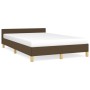 Estructura de cama con cabecero de tela marrón oscuro 120x200cm de vidaXL, Camas y somieres - Ref: Foro24-347402, Precio: 103...