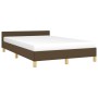 Estructura de cama con cabecero de tela marrón oscuro 120x200cm de vidaXL, Camas y somieres - Ref: Foro24-347402, Precio: 103...