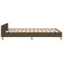 Estructura de cama con cabecero de tela marrón oscuro 120x200cm de vidaXL, Camas y somieres - Ref: Foro24-347402, Precio: 103...