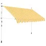 Toldo manual retráctil 250 cm naranja y blanco a rayas de vidaXL, Toldos - Ref: Foro24-43233, Precio: 79,30 €, Descuento: %