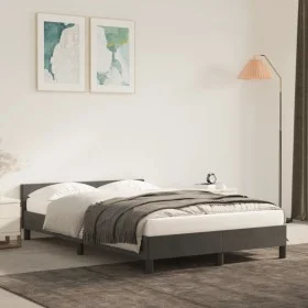 Dunkelgrauer Samtbettrahmen mit Kopfteil 120x200 cm von vidaXL, Betten und Lattenroste - Ref: Foro24-347562, Preis: 128,30 €,...