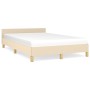 Estructura de cama con cabecero de tela color crema 120x200 cm de vidaXL, Camas y somieres - Ref: Foro24-347404, Precio: 119,...