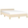 Estructura de cama con cabecero de tela color crema 120x200 cm de vidaXL, Camas y somieres - Ref: Foro24-347404, Precio: 119,...