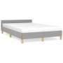 Estructura de cama con cabecero de tela gris claro 120x200 cm de vidaXL, Camas y somieres - Ref: Foro24-347399, Precio: 118,2...