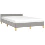 Estructura de cama con cabecero de tela gris claro 120x200 cm de vidaXL, Camas y somieres - Ref: Foro24-347399, Precio: 118,2...