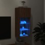 Mueble para TV con luces LED roble marrón 40,5x30x90 cm en Muebles TV | Comprar online en Foru.es