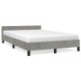 Estructura de cama con cabecero terciopelo gris claro 120x200cm de vidaXL, Camas y somieres - Ref: Foro24-347561, Precio: 115...