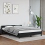 Estructura de cama con cabecero cuero sintético negro 140x190cm de vidaXL, Camas y somieres - Ref: Foro24-347495, Precio: 115...