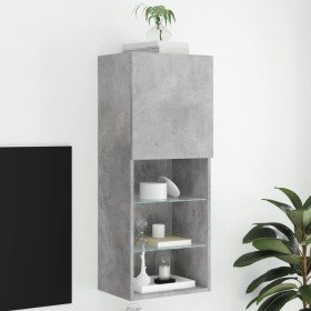 Mueble para TV con luces LED gris hormigón 40,5x30x102 cm en Muebles TV | Comprar online en Foru.es