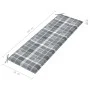 Banco de jardín 3 plazas madera maciza eucalipto y cojín 150 cm de vidaXL, Bancos de jardín - Ref: Foro24-3061010, Precio: 19...