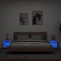 Mesitas de noche de pared con luces LED 2 unidades blanco en Muebles TV | Comprar online en Foru.es