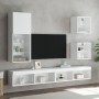 Mesitas de noche de pared con luces LED 2 unidades blanco en Muebles TV | Comprar online en Foru.es
