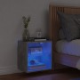 Mesita de noche de pared con luces LED gris hormigón en Muebles TV | Comprar online en Foru.es