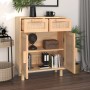 Aparador marrón madera pino maciza y ratán natural 60x30x75 cm de vidaXL, Aparadores - Ref: Foro24-345638, Precio: 143,94 €, ...