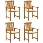 Sillas de jardín con cojines 4 unidades madera maciza de acacia de vidaXL, Sillas de jardín - Ref: Foro24-3061172, Precio: 31...