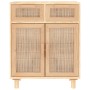 Aparador marrón madera pino maciza y ratán natural 60x30x75 cm de vidaXL, Aparadores - Ref: Foro24-345638, Precio: 143,94 €, ...