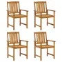 Sillas de jardín con cojines 4 unidades madera maciza de acacia de vidaXL, Sillas de jardín - Ref: Foro24-3061172, Precio: 31...
