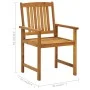 Sillas de jardín con cojines 4 unidades madera maciza de acacia de vidaXL, Sillas de jardín - Ref: Foro24-3061172, Precio: 31...