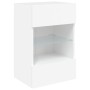 Mueble de TV de pared con luces LED blanco 40x30x60,5 cm en Muebles TV | Comprar online en Foru.es