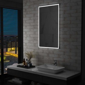 Espejo de pared de baño con LED 60x100 cm en Espejos | Comprar online en Foru.es