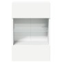 Armarios de pared con luces LED para TV 2 uds blanco 40x30x60,5 cm en Muebles TV | Comprar online en Foru.es
