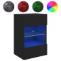 Mueble de TV de pared con luces LED negro 40x30x60,5 cm en Muebles TV | Comprar online en Foru.es