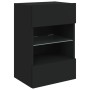 Mueble de TV de pared con luces LED negro 40x30x60,5 cm en Muebles TV | Comprar online en Foru.es