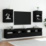 Mueble de TV de pared con luces LED negro 40x30x60,5 cm en Muebles TV | Comprar online en Foru.es