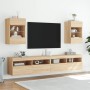 Mueble de TV de pared con luces LED roble Sonoma 40x30x60,5 cm en Muebles TV | Comprar online en Foru.es