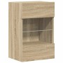 Armarios de pared con luces LED para TV 2 uds roble Sonoma 40x30x60,5 cm en Muebles TV | Comprar online en Foru.es
