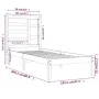 Estructura de cama madera maciza 100x200 cm de vidaXL, Camas y somieres - Ref: Foro24-3105785, Precio: 86,24 €, Descuento: %