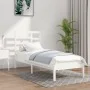 Estructura de cama madera maciza de pino blanco 100x200 cm de vidaXL, Camas y somieres - Ref: Foro24-3105786, Precio: 97,37 €...