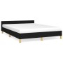 Estructura de cama con cabecero de tela negro 140x190 cm de vidaXL, Camas y somieres - Ref: Foro24-347409, Precio: 117,18 €, ...