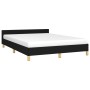 Estructura de cama con cabecero de tela negro 140x190 cm de vidaXL, Camas y somieres - Ref: Foro24-347409, Precio: 117,18 €, ...