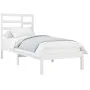 Estructura de cama madera maciza de pino blanco 100x200 cm de vidaXL, Camas y somieres - Ref: Foro24-3105786, Precio: 97,37 €...