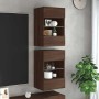 Armarios de pared con luces LED para TV 2 uds roble marrón 40x30x60,5 cm en Muebles TV | Comprar online en Foru.es