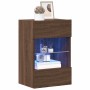 Armarios de pared con luces LED para TV 2 uds roble marrón 40x30x60,5 cm en Muebles TV | Comprar online en Foru.es