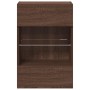 Armarios de pared con luces LED para TV 2 uds roble marrón 40x30x60,5 cm en Muebles TV | Comprar online en Foru.es
