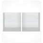 Mueble de TV de pared con luces LED blanco 58,5x30x60,5 cm en Muebles TV | Comprar online en Foru.es