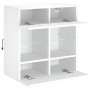 Mueble de TV de pared con luces LED blanco 58,5x30x60,5 cm en Muebles TV | Comprar online en Foru.es