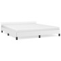Estructura de cama cabecero cuero sintético blanco 160x200 cm de vidaXL, Camas y somieres - Ref: Foro24-347508, Precio: 134,2...