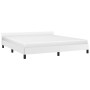 Estructura de cama cabecero cuero sintético blanco 160x200 cm de vidaXL, Camas y somieres - Ref: Foro24-347508, Precio: 134,2...