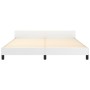Estructura de cama cabecero cuero sintético blanco 160x200 cm de vidaXL, Camas y somieres - Ref: Foro24-347508, Precio: 134,2...