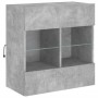 Mueble TV de pared con luces LED gris hormigón 58,5x30x60,5 cm en Muebles TV | Comprar online en Foru.es