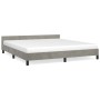 Estructura de cama con cabecero terciopelo gris claro 160x200cm de vidaXL, Camas y somieres - Ref: Foro24-347579, Precio: 114...