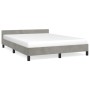 Estructura de cama con cabecero terciopelo gris claro 140x190cm de vidaXL, Camas y somieres - Ref: Foro24-347567, Precio: 108...