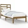Estructura de cama madera maciza marrón miel 100x200 cm de vidaXL, Camas y somieres - Ref: Foro24-3105788, Precio: 103,90 €, ...
